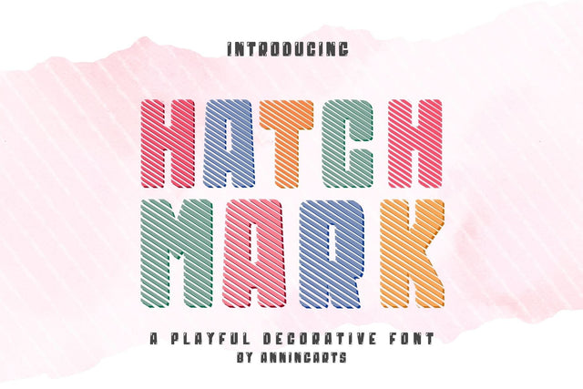Hatch Mark - Decorative Font Font AnningArts Design 