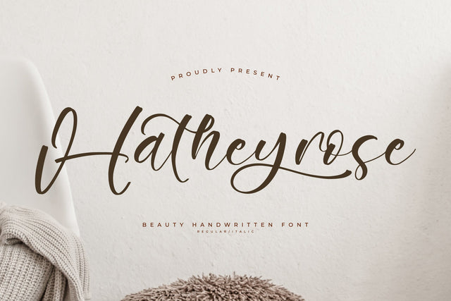 Hatheyrose - Modern Handwritten Font Font Letterena Studios 