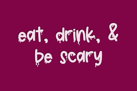 Haunt Mess Sans - A Drippy Blood Font Font Beck McCormick 