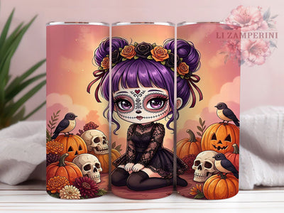 Haunted Doll Garden 20oz Tumbler, Haunted Theme, Doll Motif, Garden Design, Spooky Style, Halloween Aesthetic, Skinny Tumbler, Sublimation PNG Sublimation Li Zamperini 