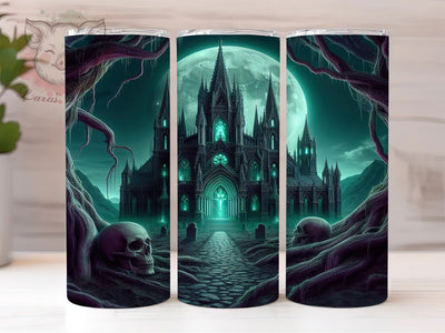 Haunted Gothic Graveyard Crypt Halloween Tumbler, Halloween Graveyard Wrap, Spooky Crypt Design, 20Oz Skinny Tumbler, Haunted Sublimation Wrap, Gothic Halloween Drinkware, Creepy Graveyard Tumbler Sublimation Lara' s Designs 