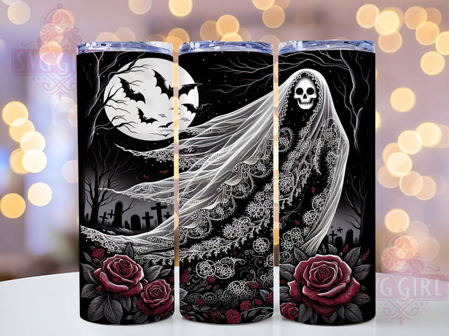 Haunted Graveyard Halloween Tumbler, Ghost Tumbler Wrap, Halloween Sublimation, Horror Drinkware, Spooky 20oz Tumbler, Haunted Graveyard Design, Gothic Halloween Cup Sublimation SvggirlplusArt 