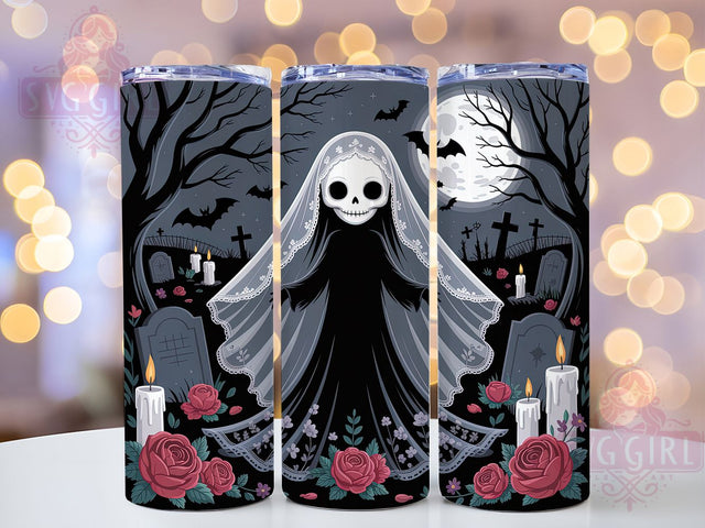 Haunted Graveyard Halloween Tumbler, Ghost Tumbler Wrap, Halloween Sublimation, Horror Drinkware, Spooky 20oz Tumbler, Haunted Graveyard Design, Gothic Halloween Cup Sublimation SvggirlplusArt 