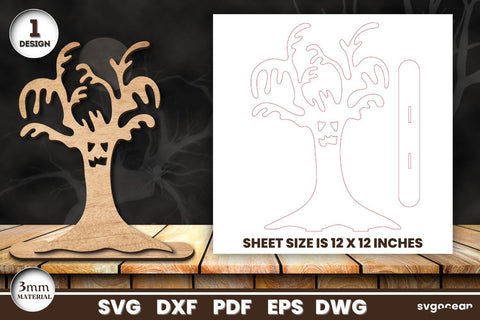 Haunted Halloween Trees Laser Cut SVG SvgOcean 
