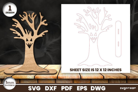 Haunted Halloween Trees Laser Cut SVG SvgOcean 