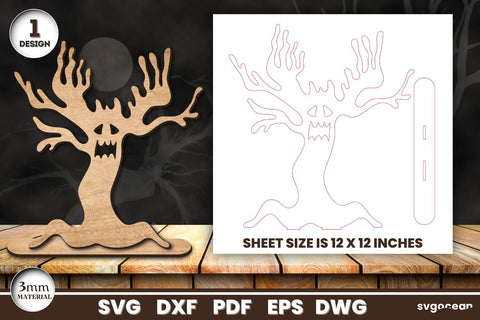 Haunted Halloween Trees Laser Cut SVG SvgOcean 