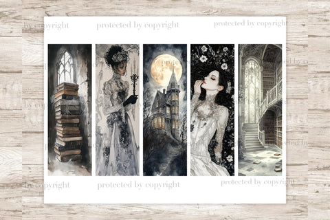 Haunted House Bookmarks | Halloween Printable Bundle SVG GlamArtZhanna 
