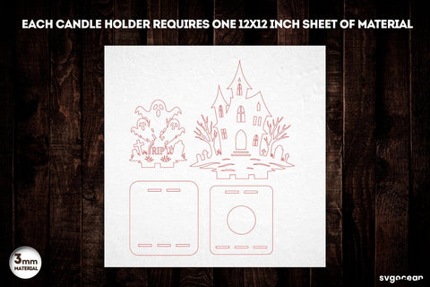 Haunted House Candle Holder SVG SVG SvgOcean 