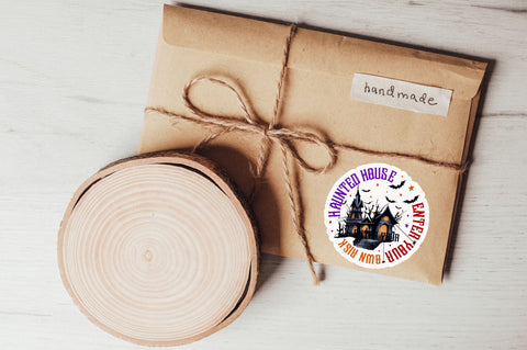 Haunted house enter your own Stickers Design Sublimation Regulrcrative 