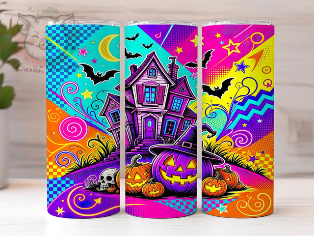 Haunted House Halloween 20oz Tumbler, Haunted House, Halloween Design, Spooky Vibes, Ghostly Charm, Rustic Style, 20oz Wrap, Sublimation Tumbler Sublimation Lara' s Designs 