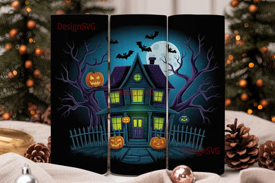 Haunted House Halloween 20oz Tumbler Sublimation DesignSVG 