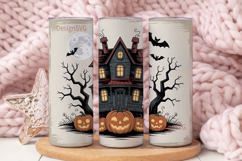 Haunted House Halloween 20oz Tumbler Sublimation DesignSVG 