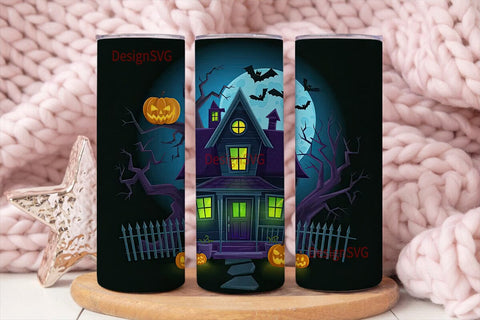 Haunted House Halloween 20oz Tumbler Sublimation DesignSVG 