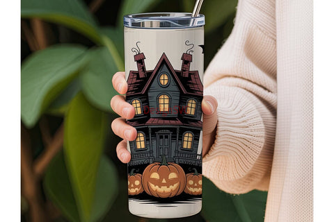 Haunted House Halloween 20oz Tumbler Sublimation DesignSVG 