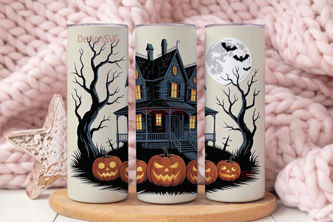 Haunted House Halloween 20oz Tumbler Sublimation DesignSVG 