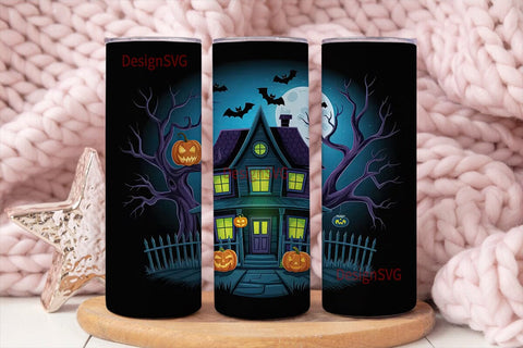 Haunted House Halloween 20oz Tumbler Sublimation DesignSVG 