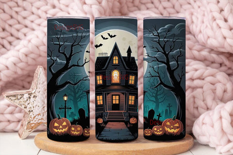 Haunted House Halloween 20oz Tumbler Sublimation DesignSVG 