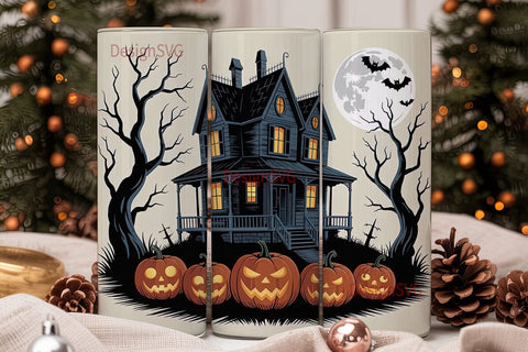 Haunted House Halloween 20oz Tumbler Sublimation DesignSVG 