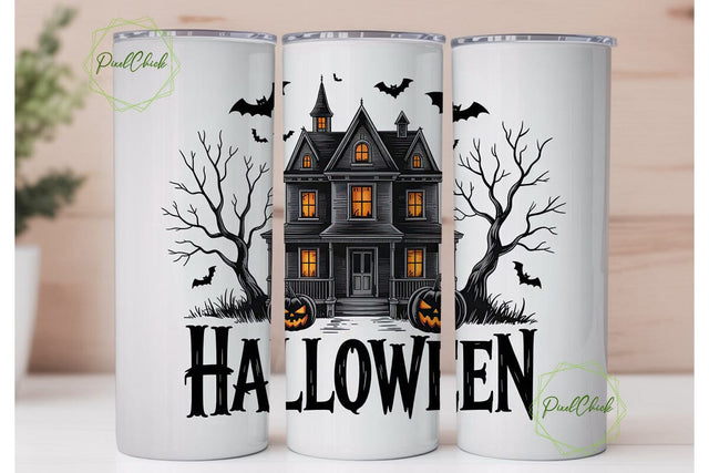 Haunted House Halloween 20oz Tumbler Sublimation PixelChick 