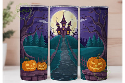 Haunted House Halloween 20oz Tumbler Sublimation PixelChick 