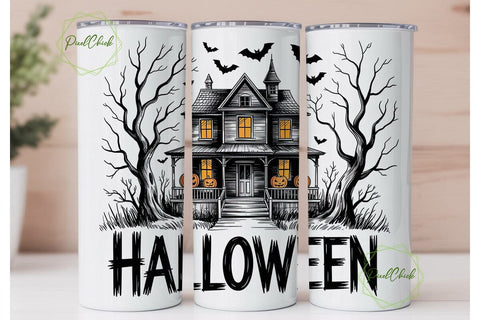 Haunted House Halloween 20oz Tumbler Sublimation PixelChick 