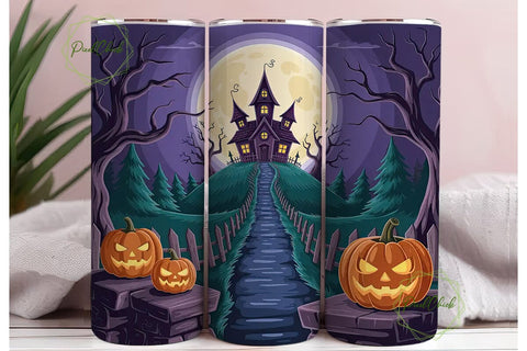 Haunted House Halloween 20oz Tumbler Sublimation PixelChick 
