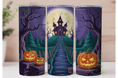 Haunted House Halloween 20oz Tumbler Sublimation PixelChick 