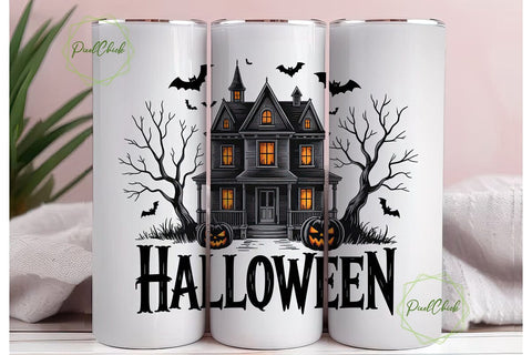 Haunted House Halloween 20oz Tumbler Sublimation PixelChick 
