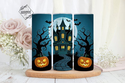 Haunted House Halloween 20oz Tumbler Sublimation sassyprint 