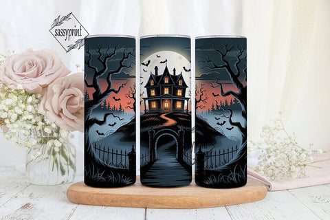 Haunted House Halloween 20oz Tumbler Sublimation sassyprint 