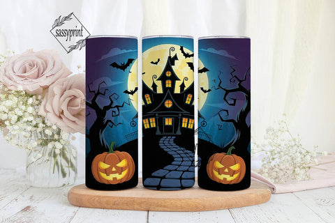 Haunted House Halloween 20oz Tumbler Sublimation sassyprint 