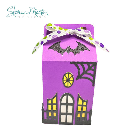 Haunted House Halloween Treat Box SVG Sharia Morton Designs 