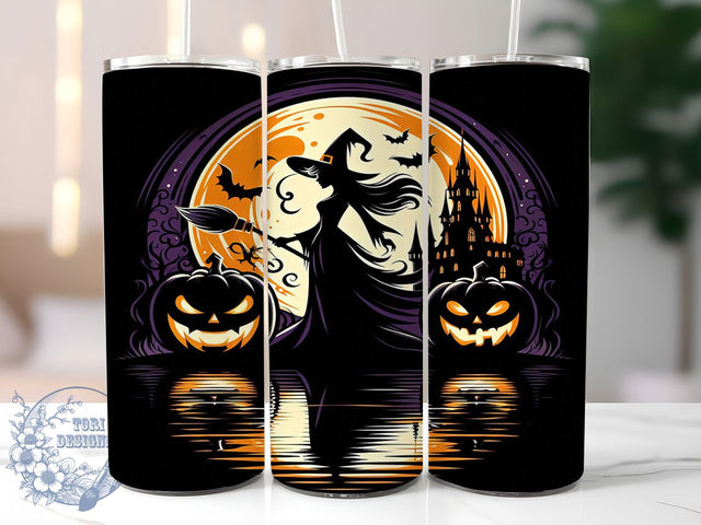 Haunted House Halloween Witch Tumbler, Haunted House Tumbler Wrap, 20Oz Skinny Tumbler Wrap, Spooky Witch Sublimation, Gothic Haunted House Design, Witchcraft Halloween Drinkware, Haunted Season Tumbler Sublimation ToriDesigns 