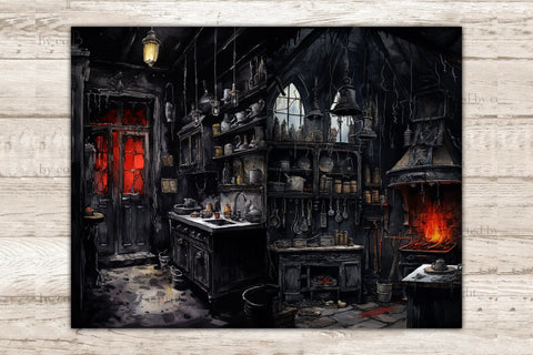 Haunted House Junk Journal Pages | Creepy Journal Printable SVG GlamArtZhanna 