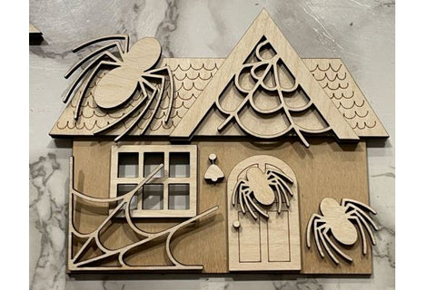 Haunted House Laser SVG file SVG Crafting With Brenna 