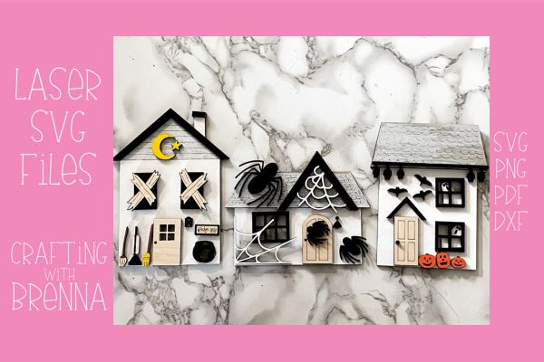 Haunted House Laser SVG file SVG Crafting With Brenna 