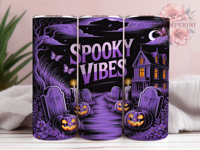 Haunted House Spooky Tumbler, Spooky Vibes Wrap, 20oz Tumbler Sublimation, Creepy Halloween Design, Ghostly Mansion Sublimation, Gothic Haunted House Tumbler, Eerie Fall Wrap Sublimation Li Zamperini 