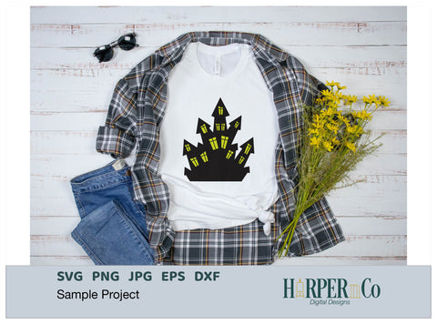 Haunted House SVG PNG Cut EPS File SVG HarperNCo 