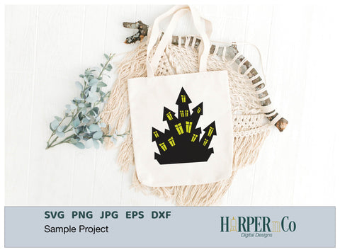 Haunted House SVG PNG Cut EPS File SVG HarperNCo 
