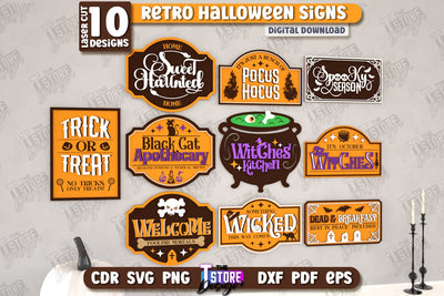 Haunted House Wall Décor Laser Cut Bundle | Seasonal Home Décor Idea | Halloween Wall Sign | Halloween Decoration | CNC Files SVG The T Store Design 