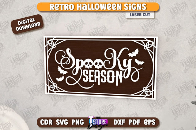 Haunted House Wall Décor Laser Cut | Seasonal Home Décor Idea | Halloween Wall Sign | Halloween Decoration | CNC File SVG The T Store Design 