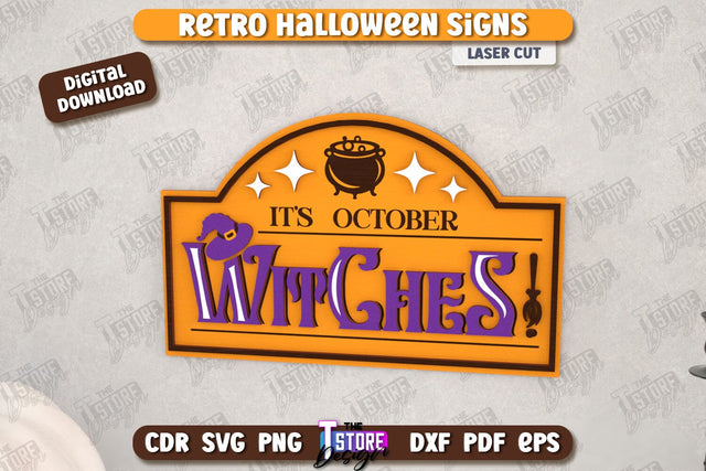 Haunted House Wall Décor Laser Cut | Seasonal Home Décor Idea | Halloween Wall Sign | Halloween Decoration | CNC File SVG The T Store Design 