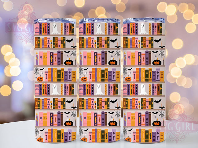 Haunted Library Cute Ghosts Tumbler, Cute Ghosts Wrap, Spooky Book Cup, Ghost Reading Design, Halloween 20oz Drinkware, Haunted Library Tumbler, Adorable Ghost Art Sublimation SvggirlplusArt 