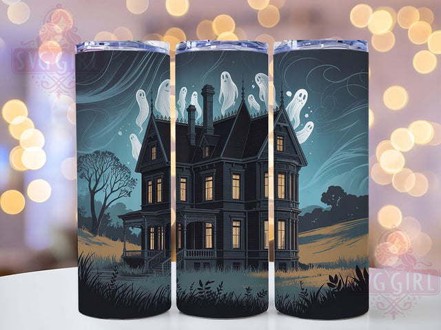 Haunted Mansion Gothic Halloween Tumbler, Spooky House Sublimation Design, 20oz Halloween Ghost Cup Wrap, Creepy Castle Drinkware, Gothic Halloween Wrap, Paranormal Tumbler Design, Ghostly Estate Sublimation Sublimation SvggirlplusArt 