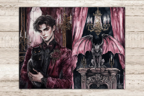 Haunted Mansion Junk Journal Pages | Gothic Halloween Paper SVG GlamArtZhanna 