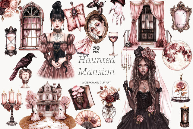 Haunted Mansion PNG | Haunted House Gothic Clipart SVG GlamArtZhanna 