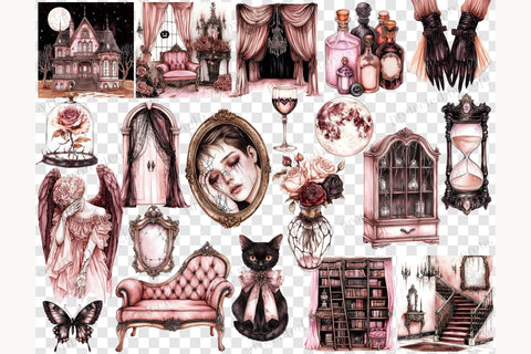 Haunted Mansion PNG | Haunted House Gothic Clipart SVG GlamArtZhanna 