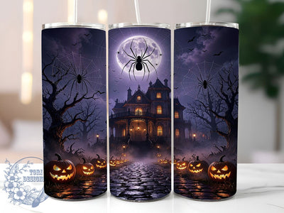 Haunted Mansion Spiders 20oz Tumbler, Haunted Mansion, Spider Motif, Halloween Theme, Spooky Design, Dark Aesthetic, 20oz Wrap, Sublimation Tumbler Sublimation ToriDesigns 