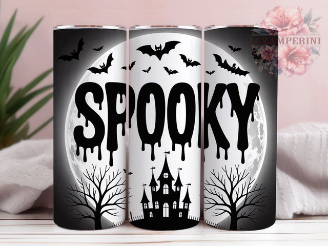 Haunted Night Ghost Pumpkin Halloween Tumbler, Creepy Wrap Design, 20Oz Tumbler Sublimation, Haunted Night Drinkware, Trick Or Treat Cup, Ghosts And Pumpkins Mug, Scary Season Wrap Sublimation Li Zamperini 