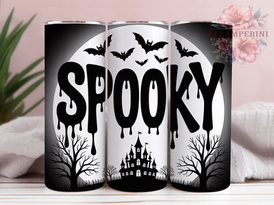 Haunted Night Ghost Pumpkin Halloween Tumbler, Creepy Wrap Design, 20Oz Tumbler Sublimation, Haunted Night Drinkware, Trick Or Treat Cup, Ghosts And Pumpkins Mug, Scary Season Wrap Sublimation Li Zamperini 